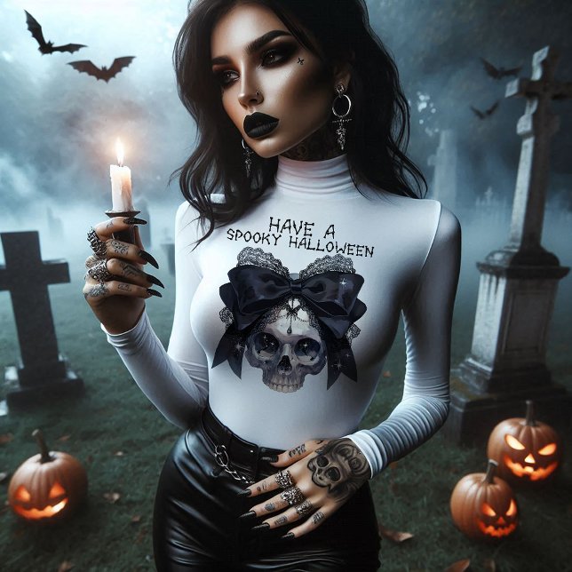 Spooky Halloween Skull Tri-Blend Shirt (Creator Uploaded)