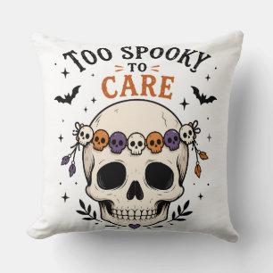 Spooky Halloween Skull Vintage Gothic Skeleton  Cushion