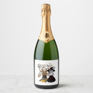 Spooky Halloween     Sparkling Wine Label
