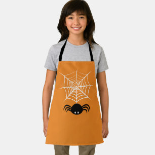 Spooky Halloween Spider Illustration Apron