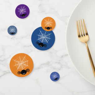 Spooky Halloween Spider Illustration Confetti