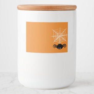 Spooky Halloween Spider Illustration Food Label