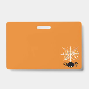 Spooky Halloween Spider Illustration ID Badge
