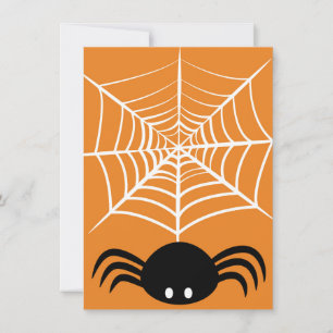Spooky Halloween Spider Illustration Invitation