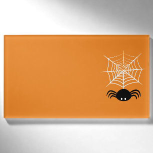 Spooky Halloween Spider Illustration Name Tag