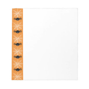 Spooky Halloween Spider Illustration Notepad