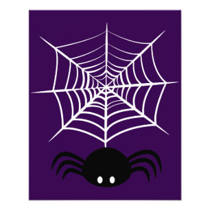 Spooky Halloween Spider Illustration Photo Print