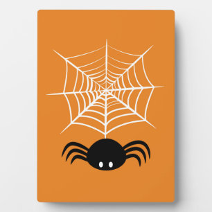 Spooky Halloween Spider Illustration Plaque