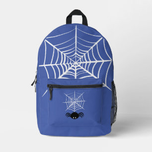 Spooky Halloween Spider Illustration Printed Backpack