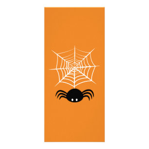 Spooky Halloween Spider Illustration Rack Card