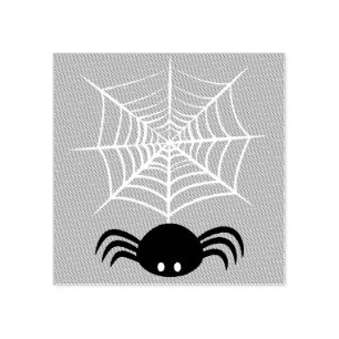 Spooky Halloween Spider Illustration Rubber Stamp