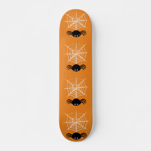 Spooky Halloween Spider Illustration Skateboard
