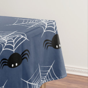 Spooky Halloween Spider Illustration Tablecloth