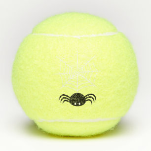Spooky Halloween Spider Illustration Tennis Balls