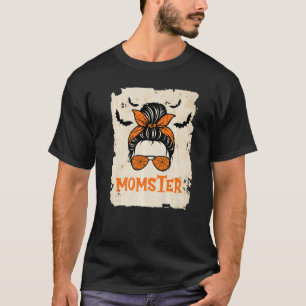 Spooky Halloween Spider Web Glasses Mummy Monster  T-Shirt