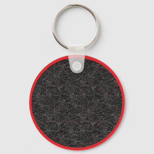 Spooky Halloween Spider Web Key Ring