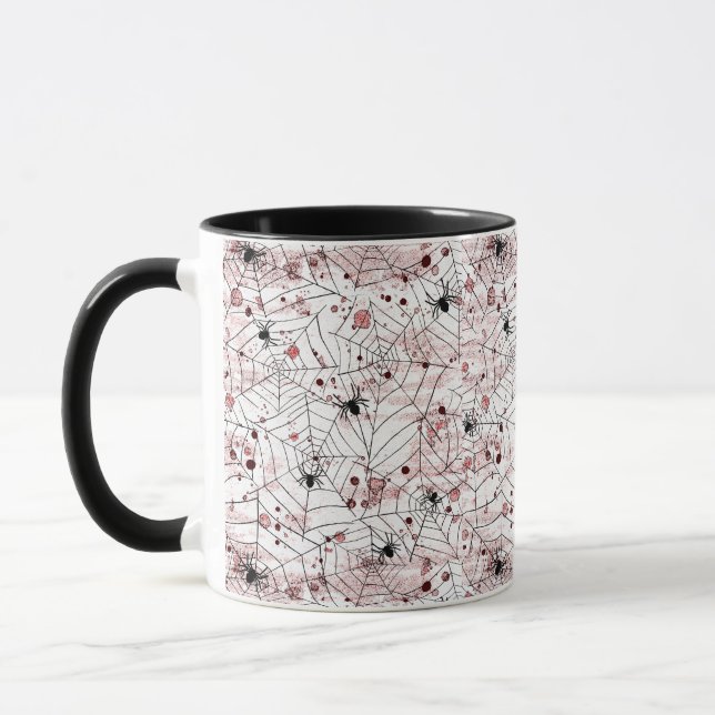 Spooky Halloween Spider Web Mug (Left)
