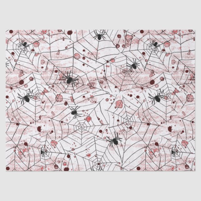Spooky Halloween Spider Web Tissue Paper (Front)