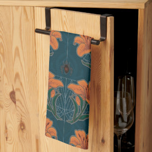 Spooky Halloween Spider Web Whimsical Vintage Tea Towel