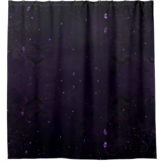 Spooky Halloween Spiderweb Pattern Shower Curtain