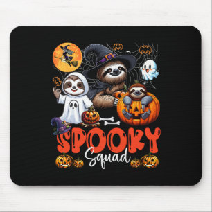 Spooky Halloween Squad Three Horror Sloths Cosplay Mouse Pad