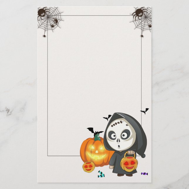 Spooky Halloween Stationery Paper (Front)