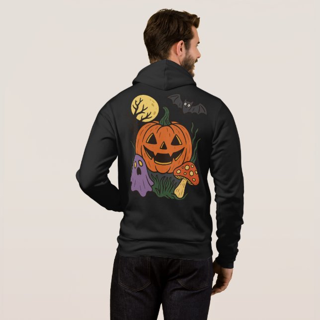 Spooky Halloween Sticker  Hoodie (Back Full)