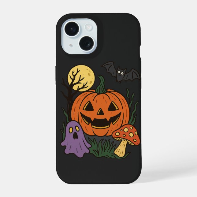 Spooky Halloween Sticker  iPhone 15 Case (Back)