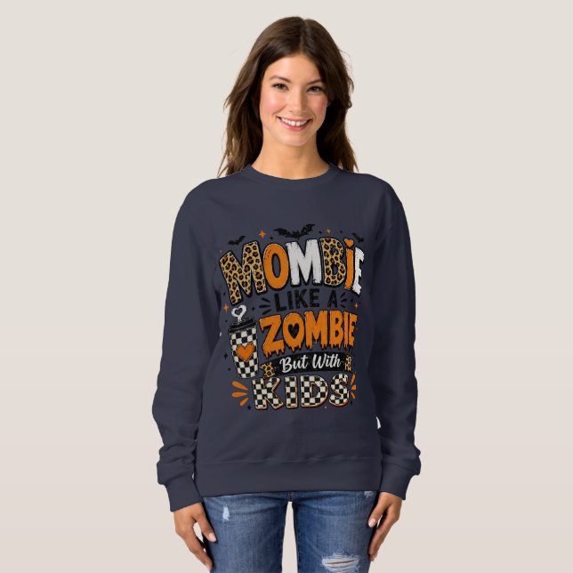Spooky Halloween Sweatshirt Ghost Pumpkin Designs (Front Full)