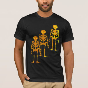 Spooky Halloween T-Shirt Design, Lighted Skeletons