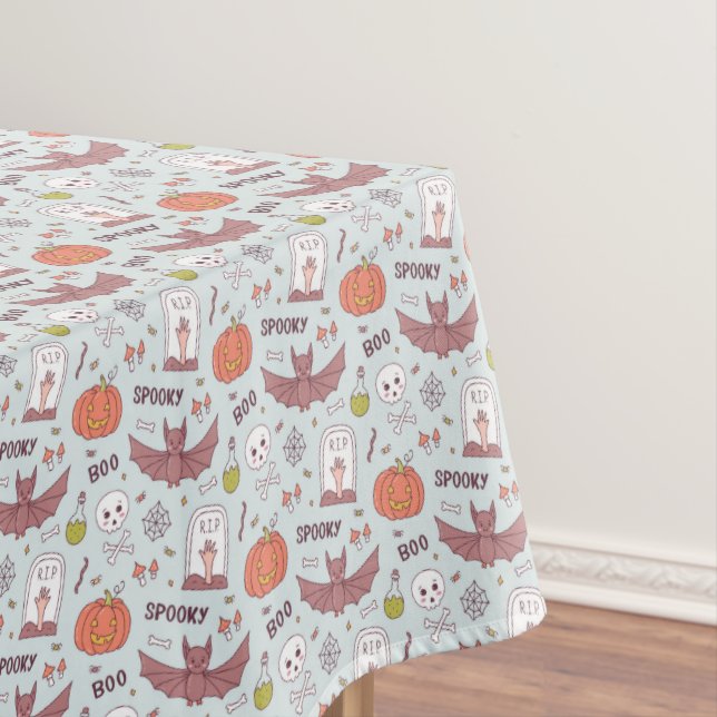 Spooky Halloween Tablecloth (In Situ)