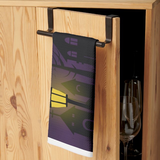 Spooky Halloween  Tea Towel (Thirds Fold)