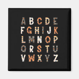 Spooky Halloween Teacher Alphabet  Magnet