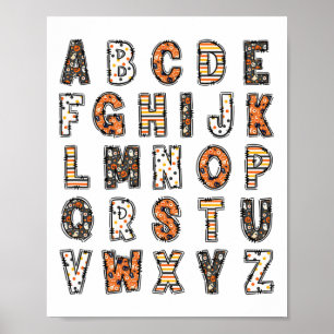 Spooky Halloween Teacher Alphabet Poster