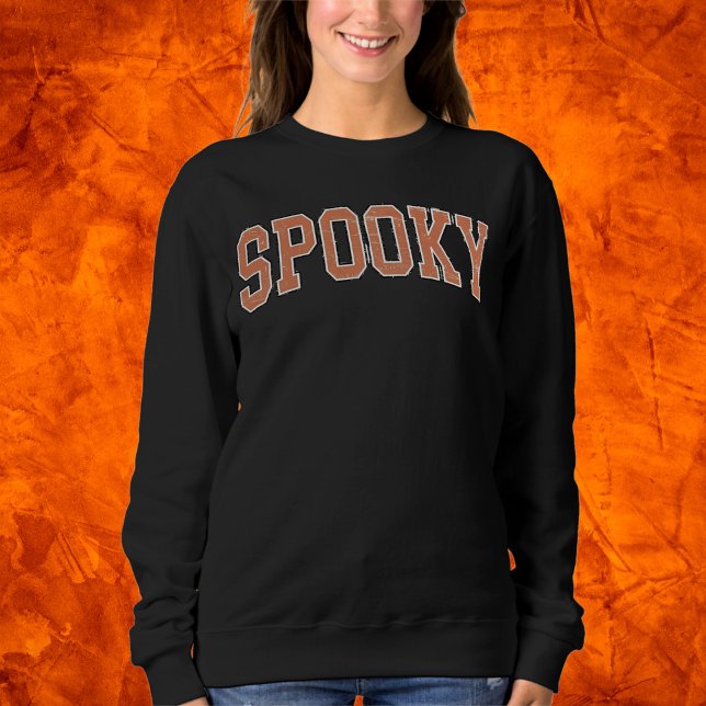 Spooky Halloween Text Black Sweatshirt (Creator Uploaded)