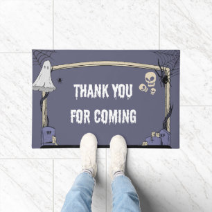 Spooky Halloween "Thank You" Typography  Doormat