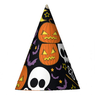 Spooky Halloween: Themed Background Design. Party Hat