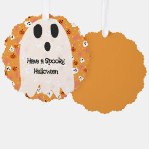 Spooky Halloween Tree Decoration Card