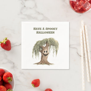 Spooky Halloween Tree   Napkin