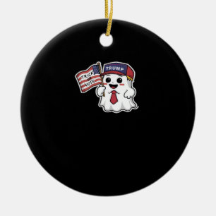 Spooky, Halloween, Trick Or Vote, I Always Get Gho Ceramic Tree Decoration