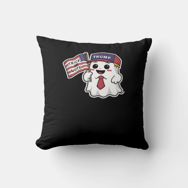 Spooky, Halloween, Trick Or Vote, I Always Get Gho Cushion (Front)
