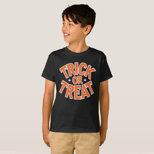 Spooky Halloween Typography & Candy Art T-Shirt (Front Full)