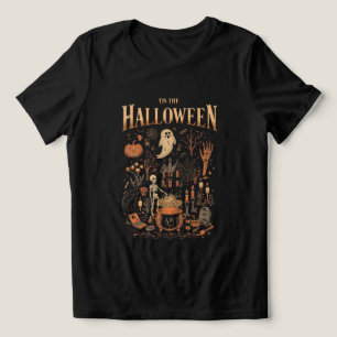 Spooky Halloween Vintage Design – Ghost, Pumpkin Tri-Blend Shirt