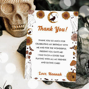 Spooky Halloween Vintage Thank You Card