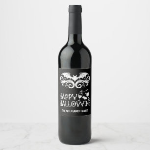 Spooky Halloween Wine Label