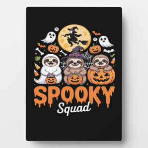 Spooky Halloween Witch Funny Horror Sloths Essenti Plaque