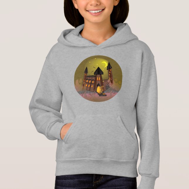 Spooky Halloween witch house and vampires castle  (Front)