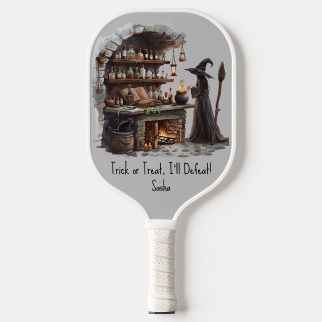 Spooky Halloween Witch Potions Apothecary  Pickleball Paddle (Front)
