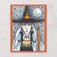 SPOOKY HALLOWEEN WITCH, WEARING BLACK CAT JEWELERY