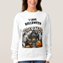 Spooky Halloween with ghosts and pumpkins